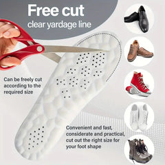 Hyggear™ 4D Cloud Soles - Soft Memory Foam Cushioning Cloud Insoles - Ultra Comfort Trim to Fit Steppers Insoles with Arch Support for Foot Pain Relief and Fatigue Reduction