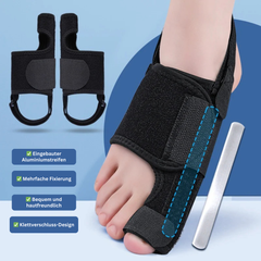 Hyggear Verstellbare Zehenkorrektur-Bandage für Tag und Nacht (mit integriertem Aluminiumstreifen)