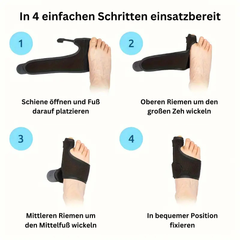 Hyggear Verstellbare Zehenkorrektur-Bandage für Tag und Nacht (mit integriertem Aluminiumstreifen)