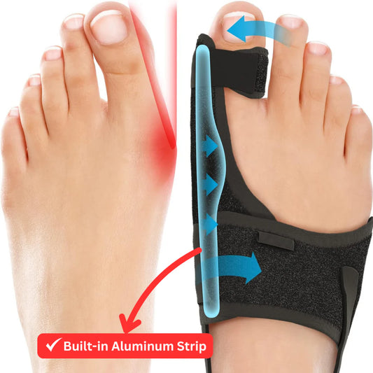 Hyggear Bunion Corrector for Women & Men, Orthopedic Bunion Splint for Hallux Valgus Pain Relief, Big Toe Separator, Adjustable Day/Night Support, Comfortable Hammer Toe Straightener