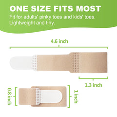 Hyggear Finger Toe Wraps Overlapping Bunion Wearing Cloth Strip Middle Toe Tensioner (6x package)