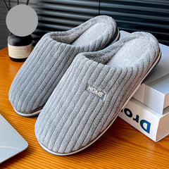 Hyggear Solid Simple Cotton Slippers Winter Non-slip Home Warm Plush