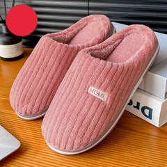 Hyggear Solid Simple Cotton Slippers Winter Non-slip Home Warm Plush