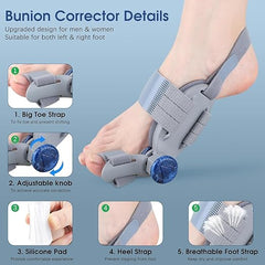 Hyggear Bunion Fix Pro - Corrector for Women And Men : Adjustable Bunion Fix for Big Toe Separation Pain Relief Orthopedic Bunion Splint with Straightener for Toe Alignment and Bunion Fix