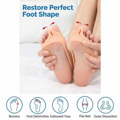 Hyggear Thickened Silicone Toe Separator with Holes for Arch Cushioning, Massage Half Insoles, Flexible And Anti, Can Be Cut to Fit, with a Toe Pull Strap - 77635498361423