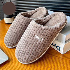 Hyggear Solid Simple Cotton Slippers Winter Non-slip Home Warm Plush