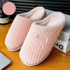 Hyggear Solid Simple Cotton Slippers Winter Non-slip Home Warm Plush