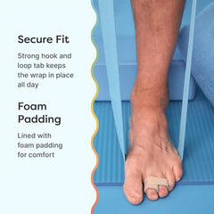 Hyggear Finger Toe Wraps Overlapping Bunion Wearing Cloth Strip Middle Toe Tensioner (6x package)