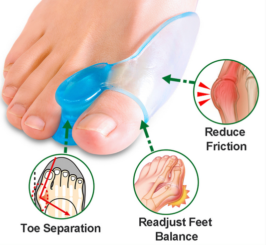 Hyggear Transparent Blue Toe Separator Pad Hallux Correction Valgus Separator