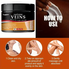 Hyggear Varicose Veins Cream - Natural Relief Treatment for Legs, Spider Varicose Vein and Strengthen Capillary Health